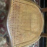 Set of 8 Louis Philippe cane chairs - caned in oak