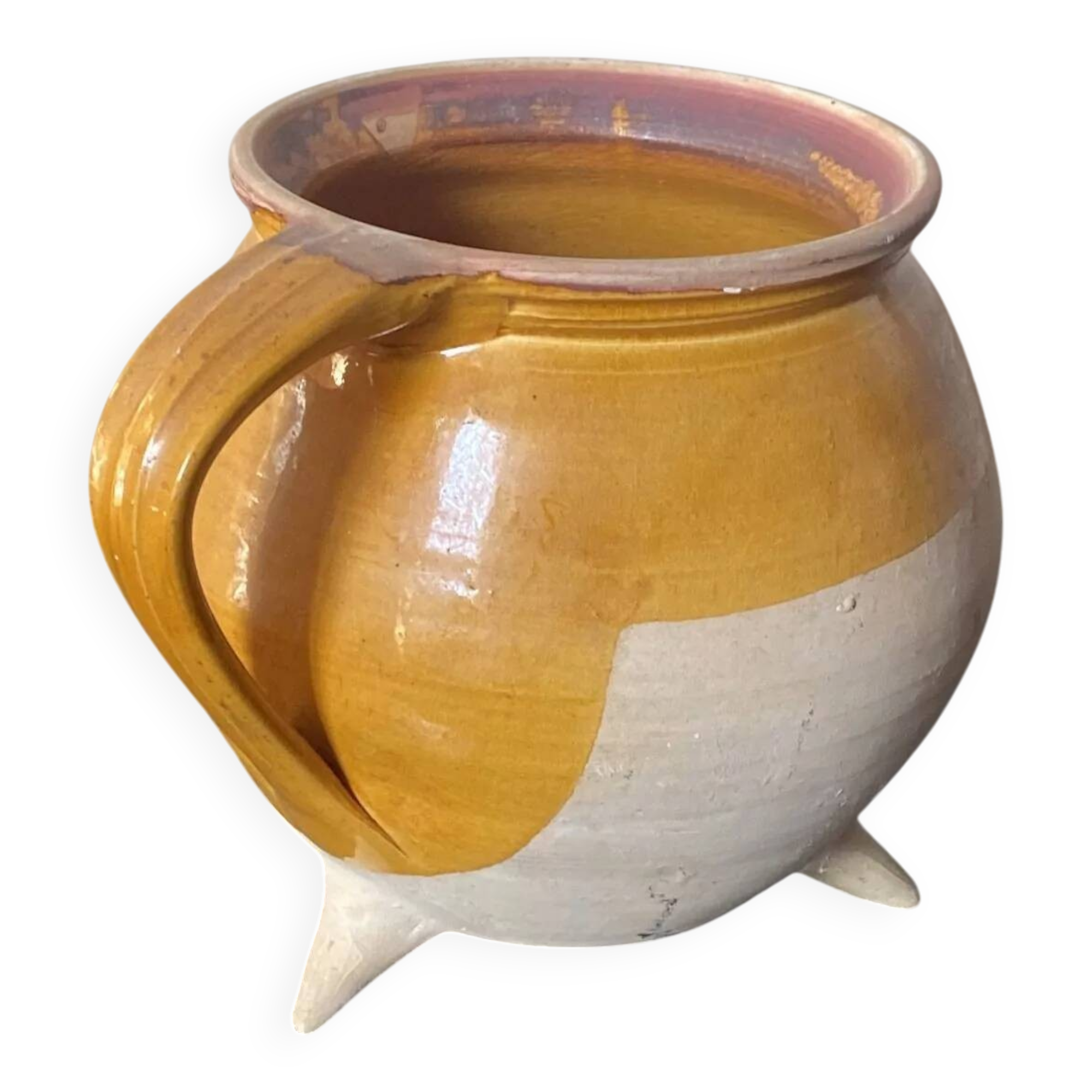 Cruche provençale en terre cuite vernissée, XXème siècle