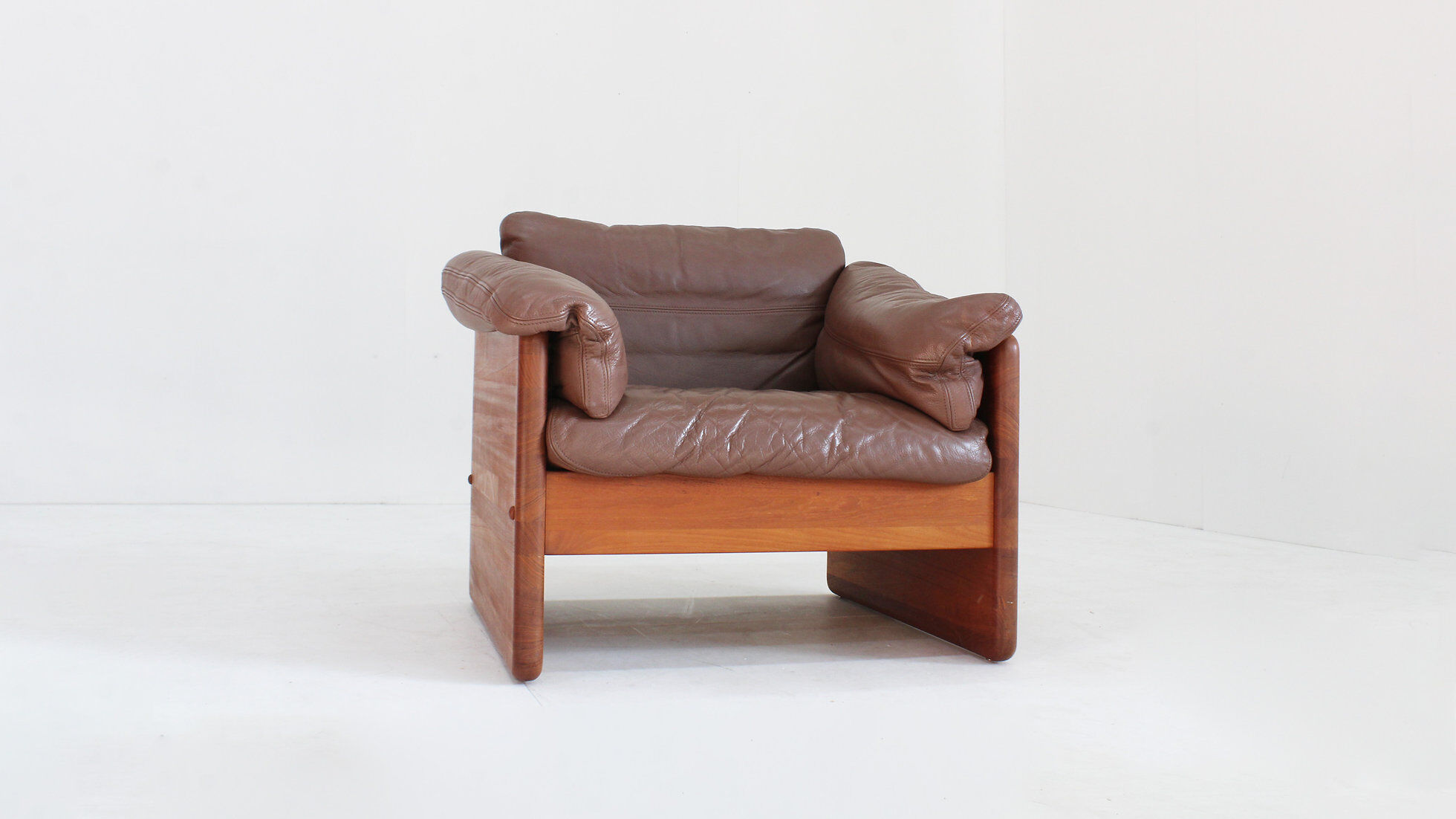 Vintage Danish mid-century armchair in solid teak by Mikael Laursen 1960s