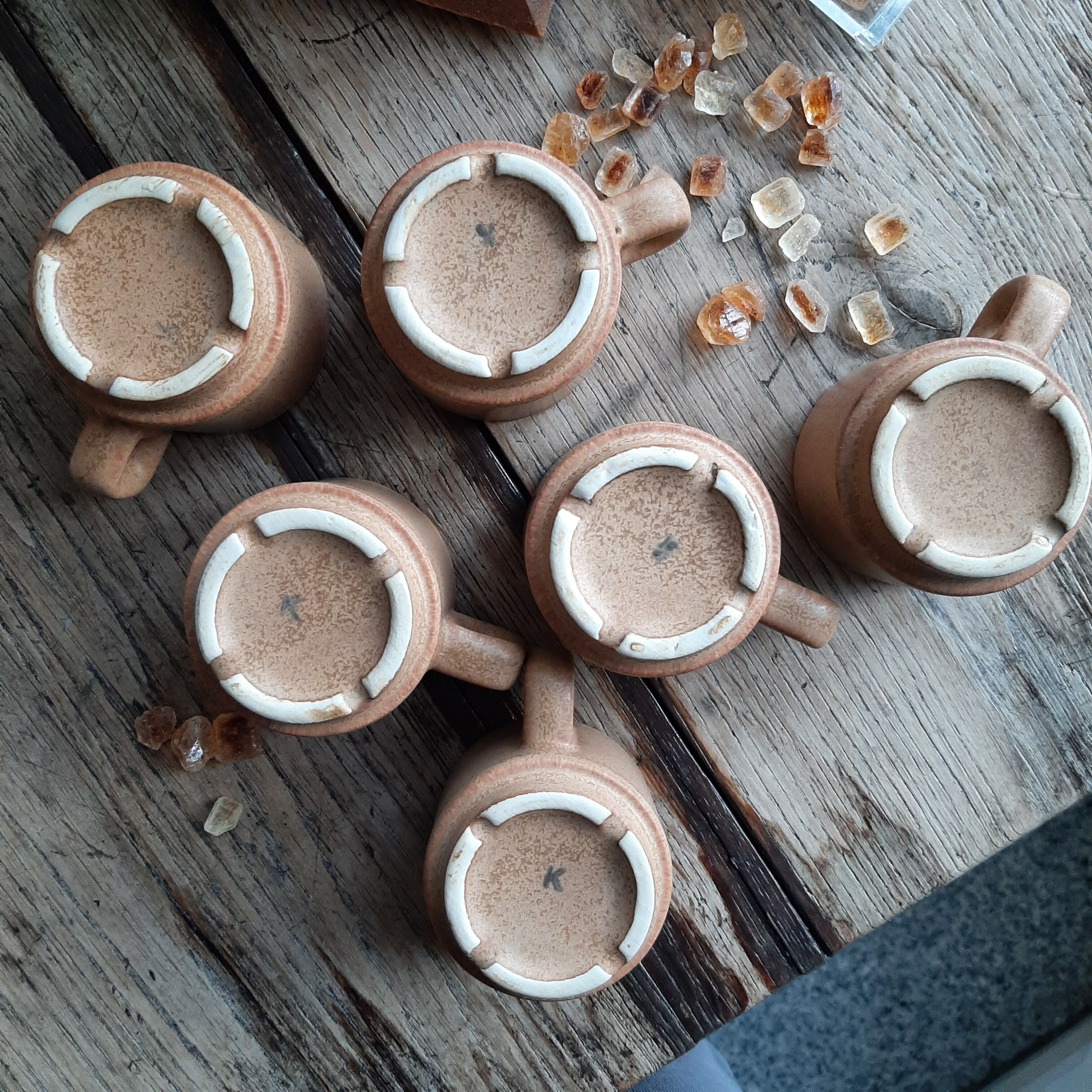 Lot 6 tasses expresso en grès