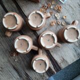 Lot 6 cups espresso in stoneware