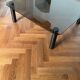 Habitat vintage smoked glass coffee table