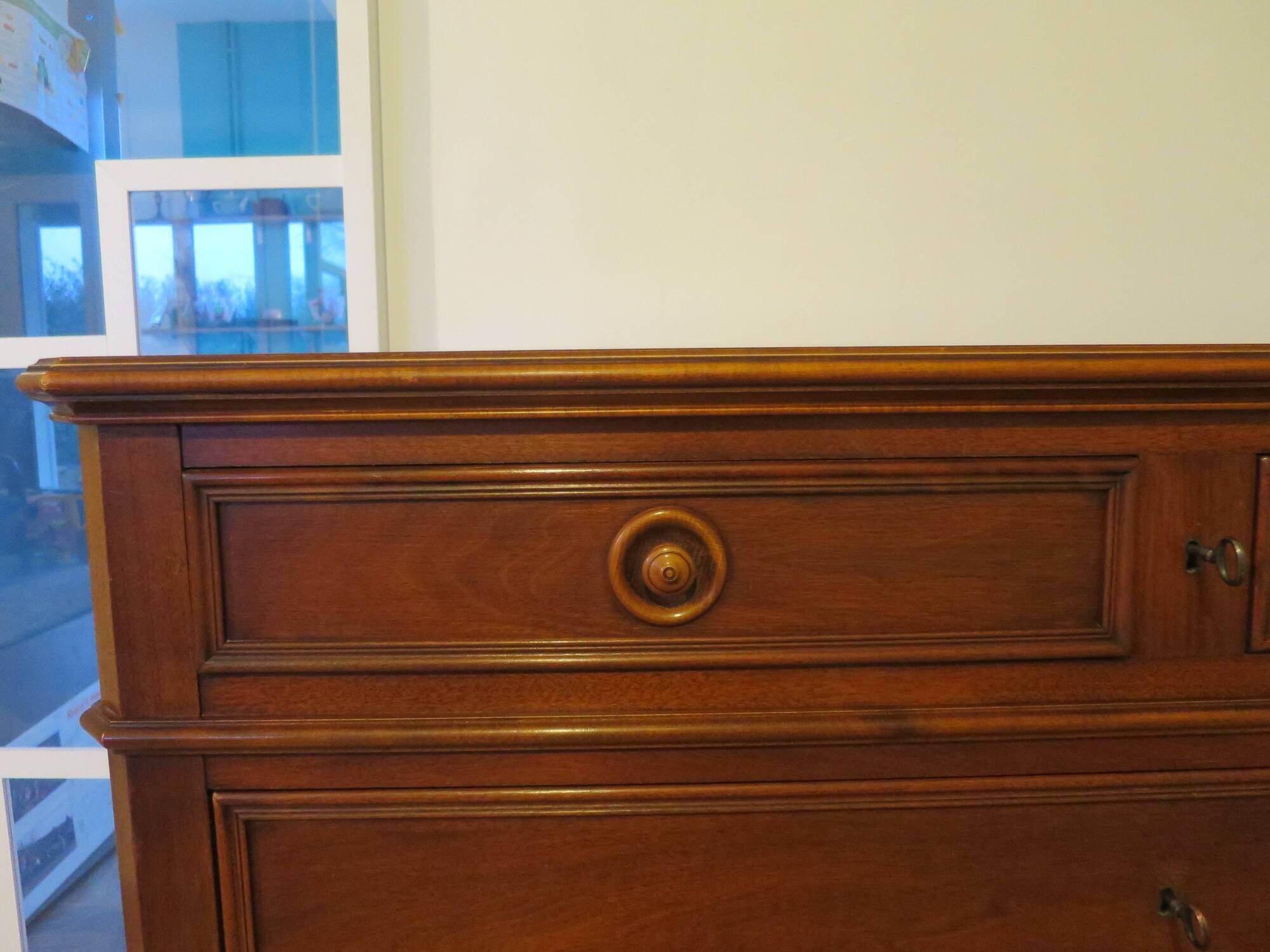 Rare - Pretty Louis Philippe chest of drawers – Mahogany – 5 drawers – 4 locks – Barn furniture