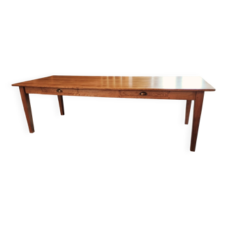 Solid oak farmhouse table 260x100