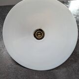 Suspension, Art Deco portable lamp in smooth opaline