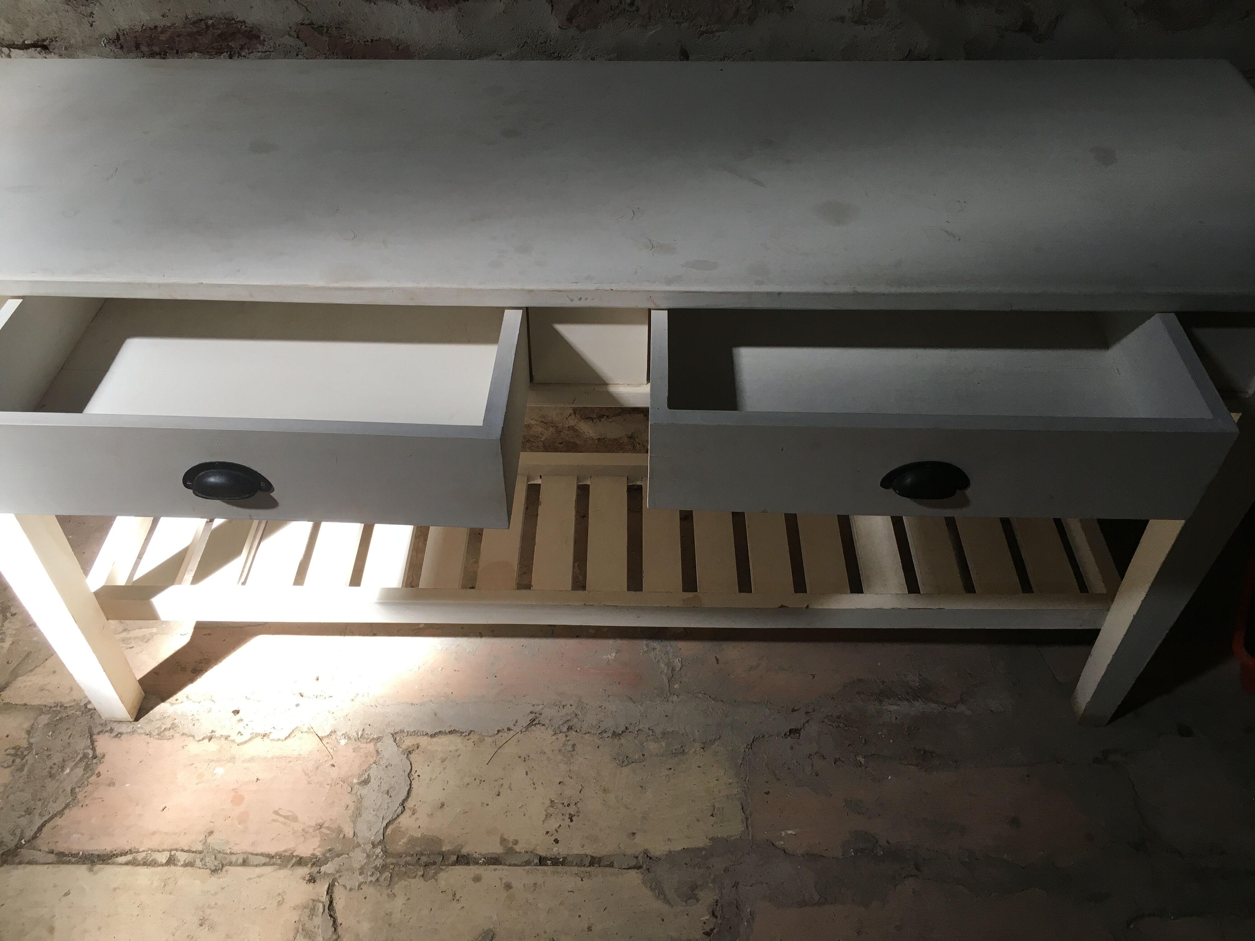 Draper's console table