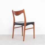 Teak and leather chairs by Arne Wahl Iversen for Glyngøre Stolefabrik, 1960