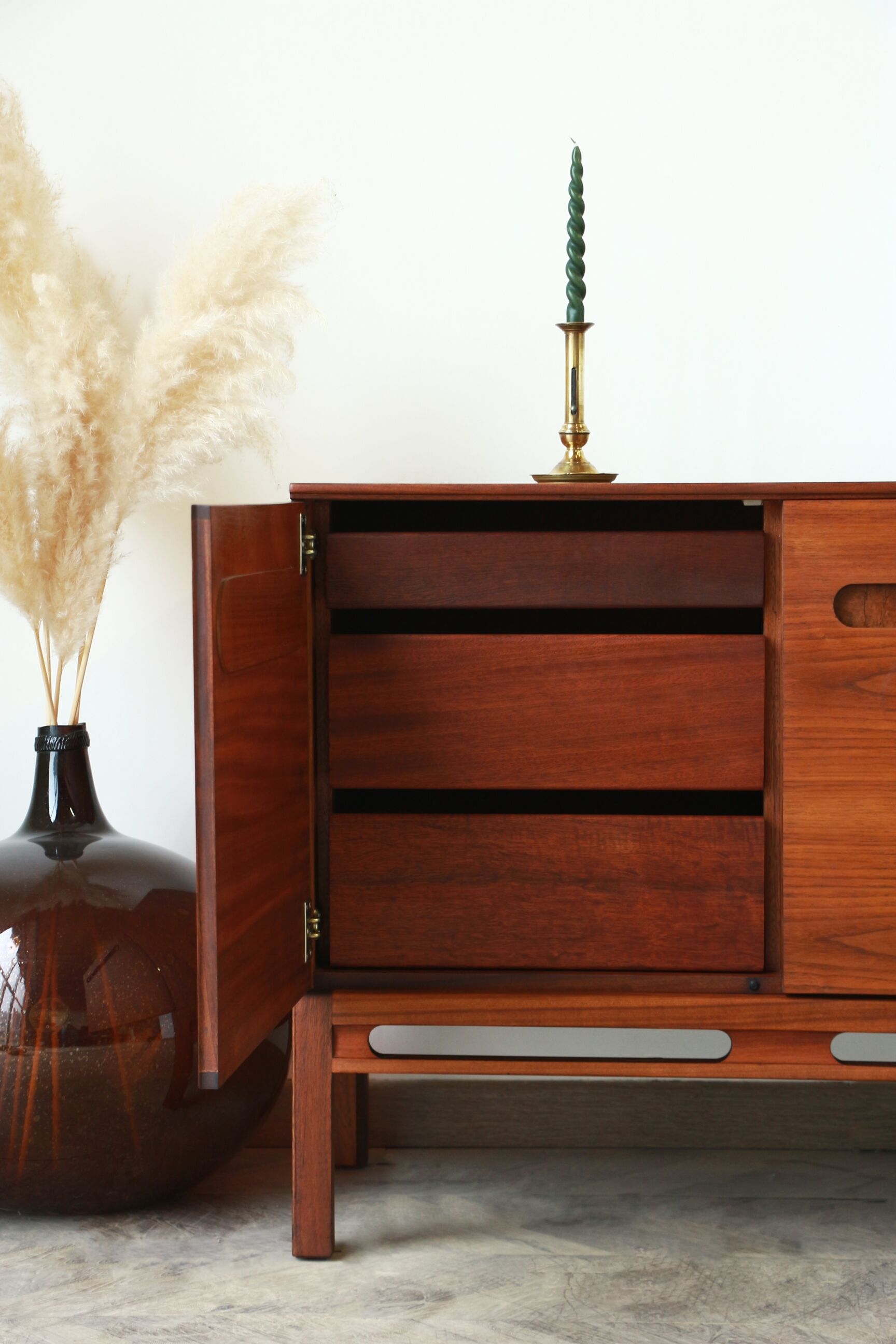 Sideboard teak and walnut 60