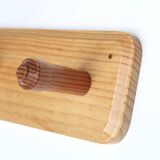 Pine wood wall coat rack, 70s