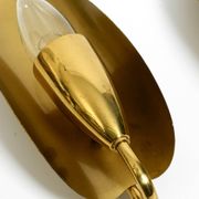 Two magical original Mid Century Modern bag brass wall lamps