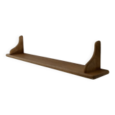 Vintage oak wall rack book shelf 1970s wood minimalist design