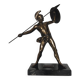 Large statue of Achilles, Greek warrior, marble base, ancient mythology.