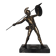 Large statue of Achilles, Greek warrior, marble base, ancient mythology.