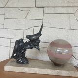 Desk lamp signed Maurice Frecourt in perfect condition