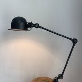Vintage 1960s Jielde 2-arm lamp, original matte black - 100 cm