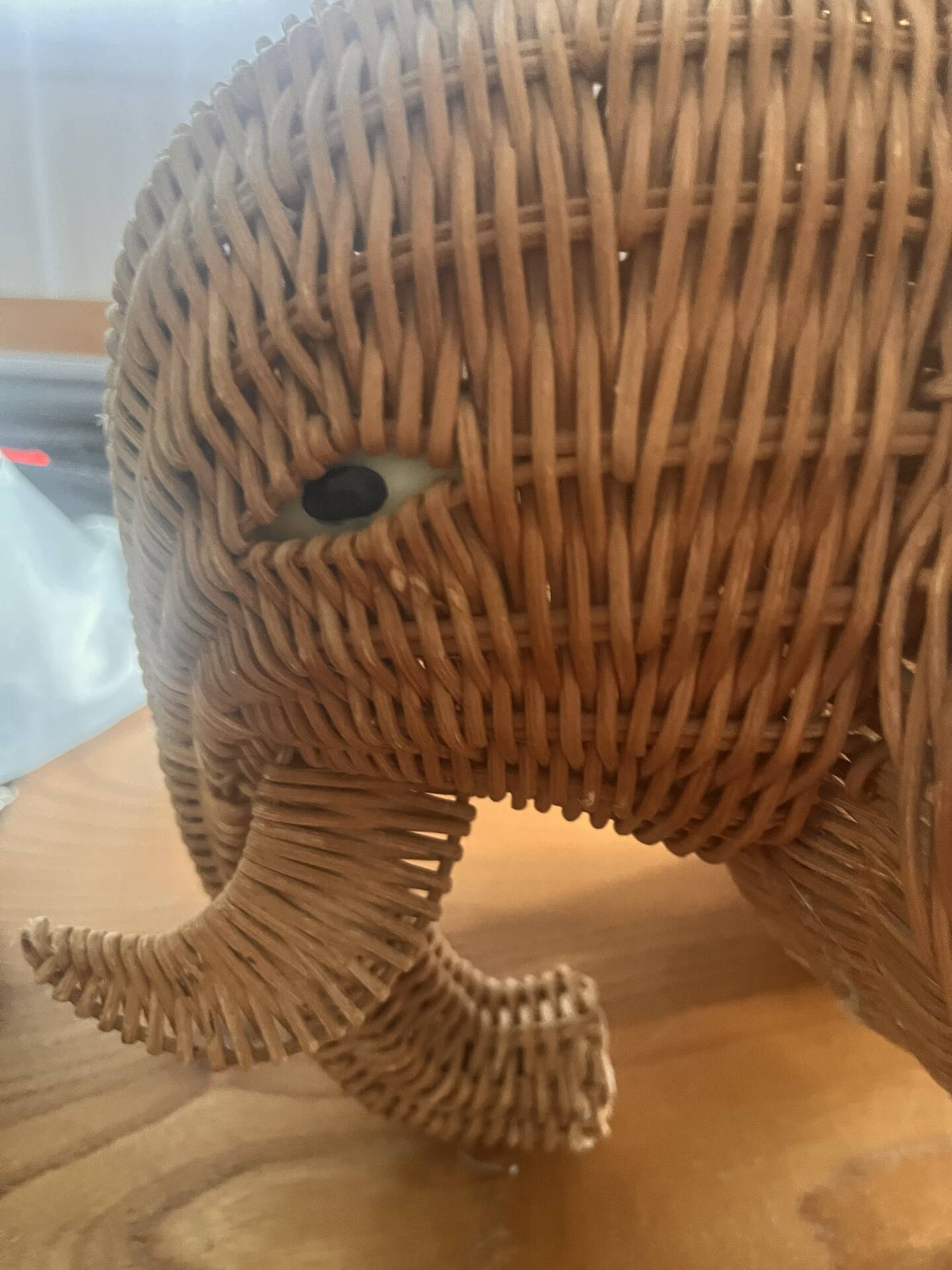 Panier éléphant en rotin