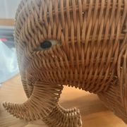 Panier éléphant en rotin