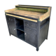 Workbench in metal and wood