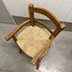 Wooden children's high chair and mulched seat