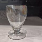 17 small crystal liquor glasses, chiseled pattern - Perfect condition.