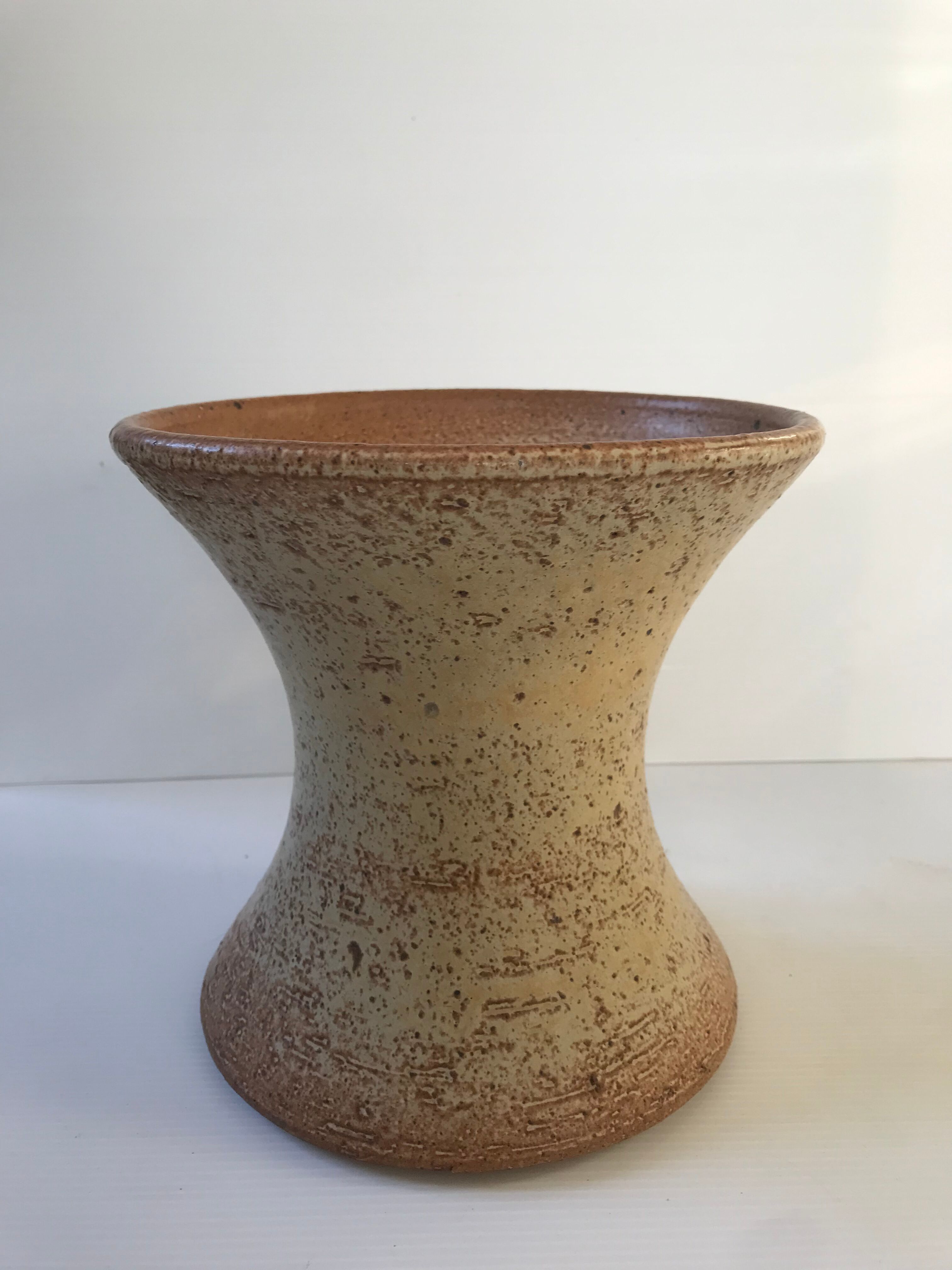Diabolo vase in vintage stoneware