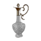 Glass and silver metal ewer