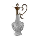 Aiguière verre et métal argenté