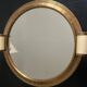 Art Deco mirror and brass tray