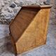 Antique French optician's table display cabinet – Walnut curtain display cabinet, early 1900s.