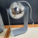 Pair of Eyeball lamps in chrome metal and aluminium