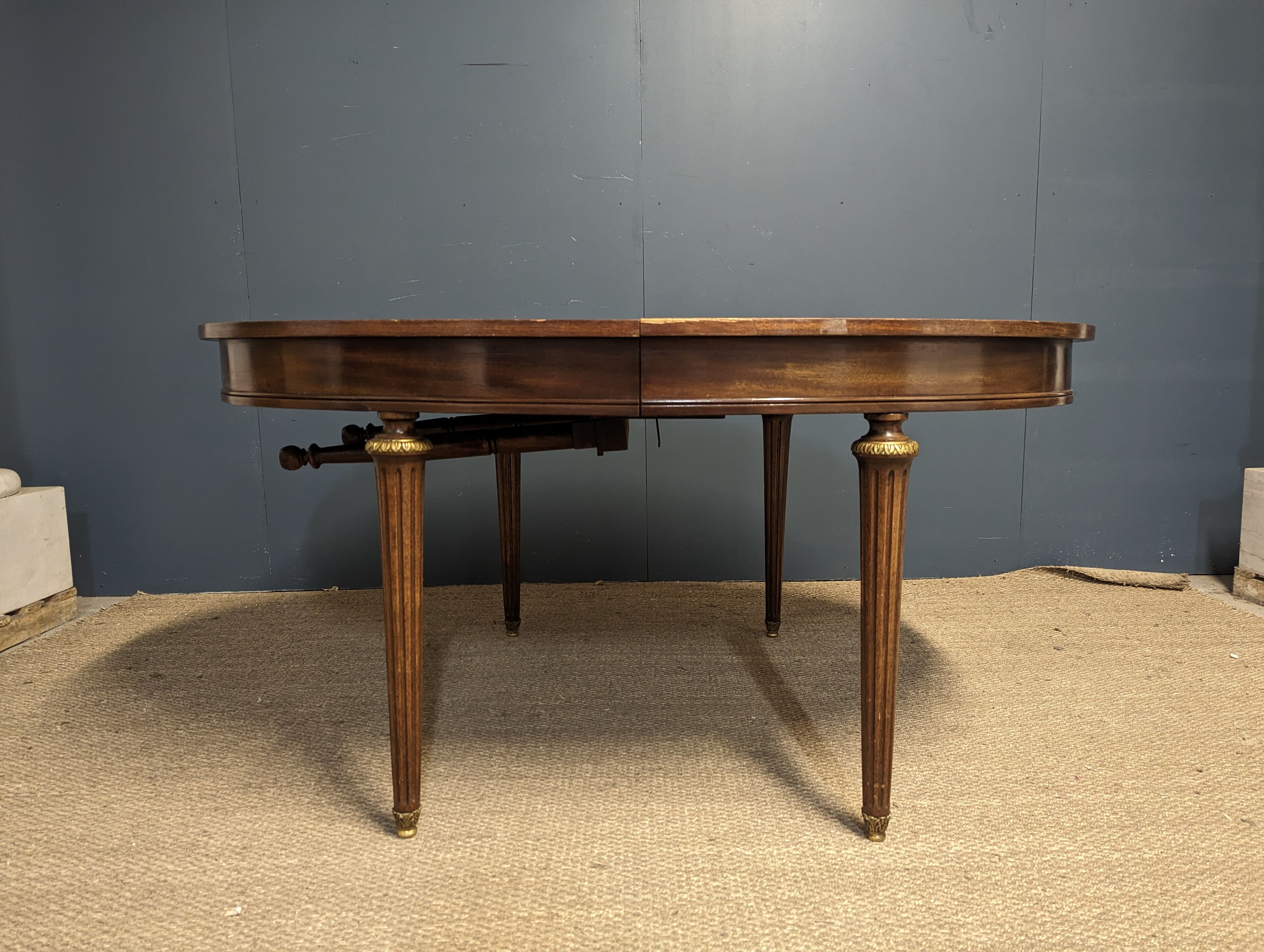 Louis XVI style mahogany veneer table