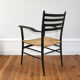 Vintage straw armchair Enrico Delmonte 1960