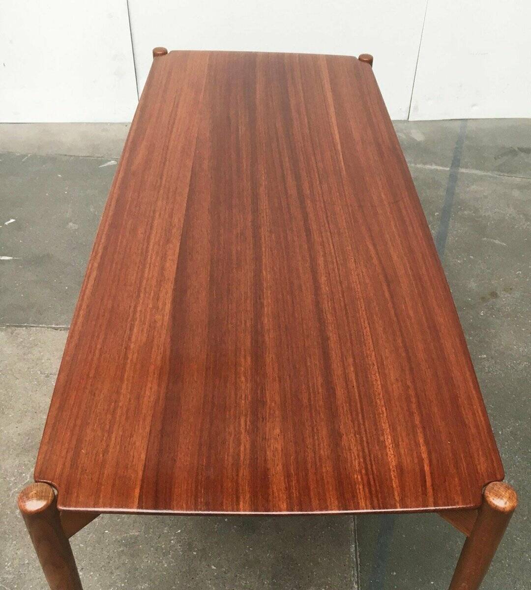 Mid-Century German coffee table series 400 in teak by Hartmut Lohmeyer for Wilkhahn, 1950s.