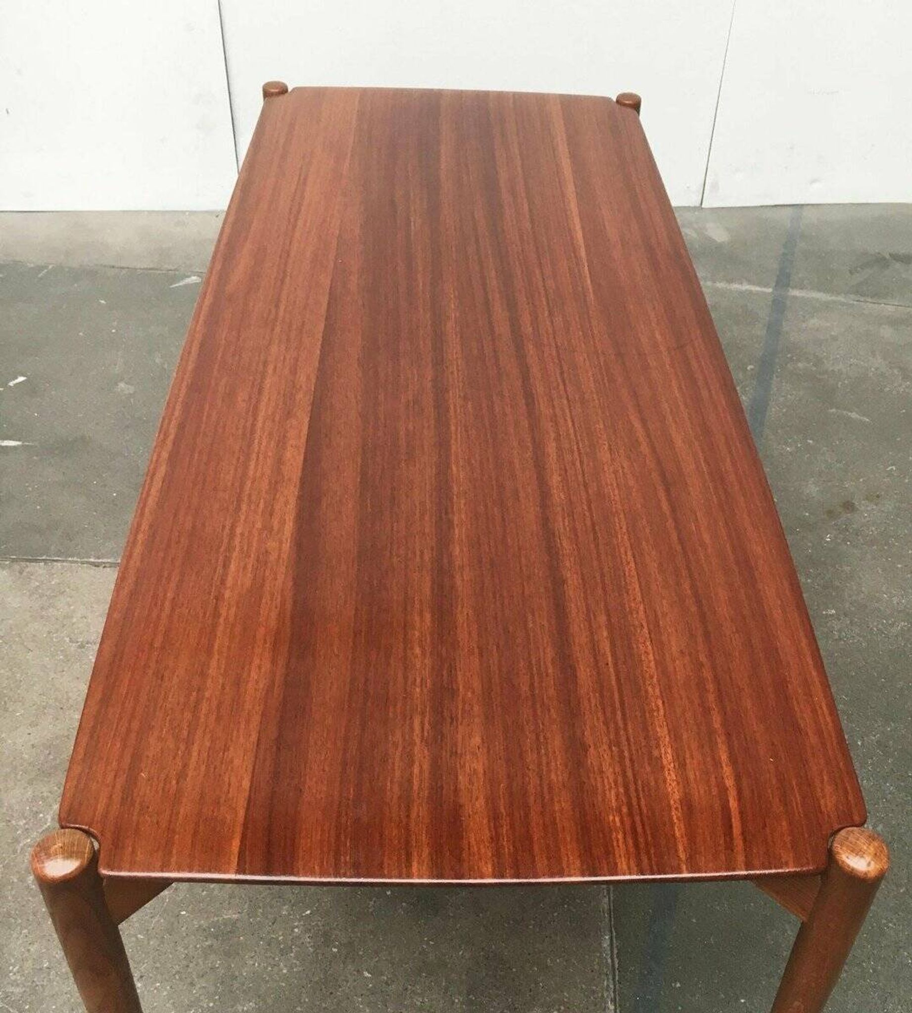Mid-Century German coffee table series 400 in teak by Hartmut Lohmeyer for Wilkhahn, 1950s.