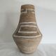 German ceramic vase with geometric patterns with white enamels