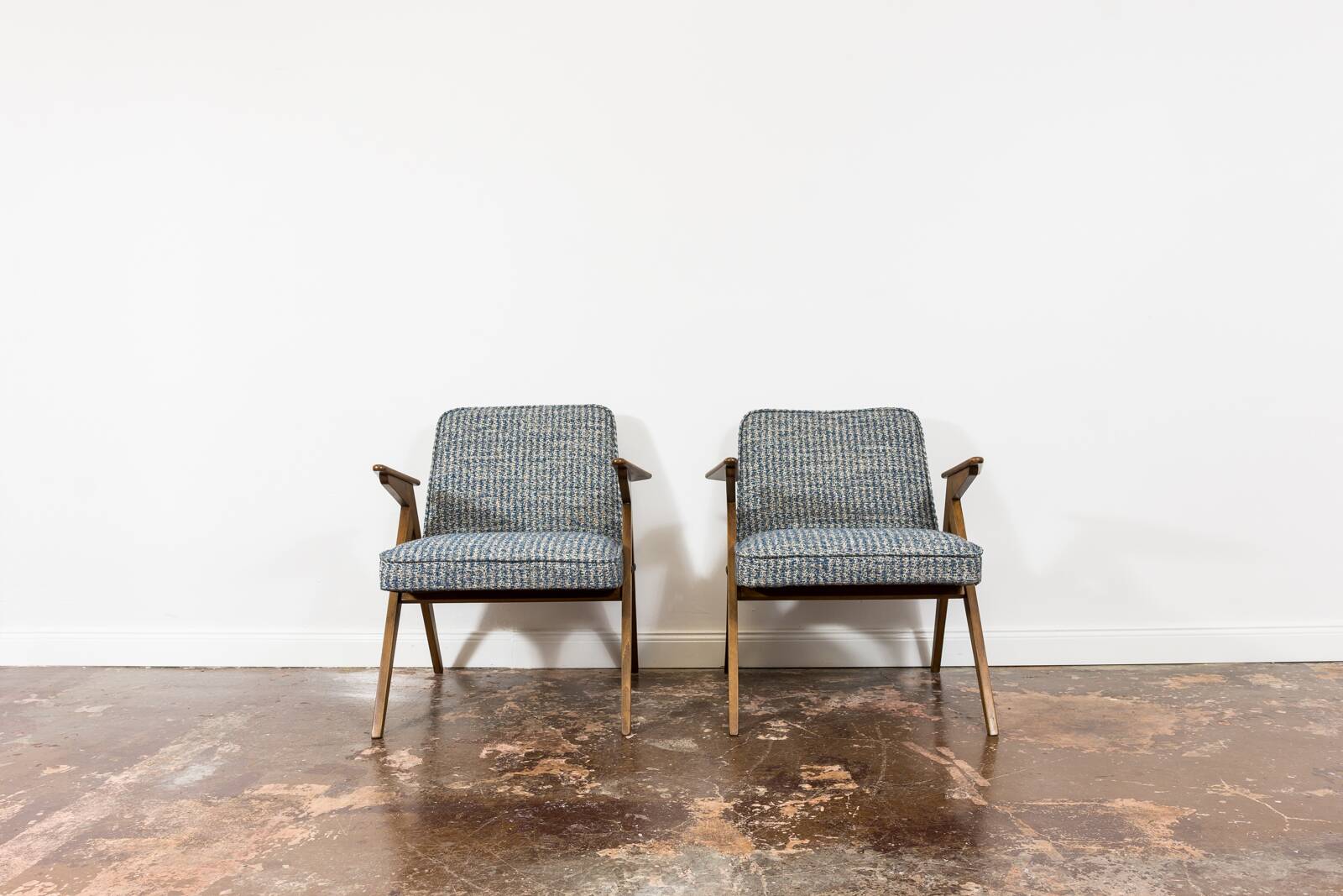 Customizable Pair Of Restored Mid Century "Bunny" Armchairs, 1970's
