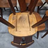 Set of 12 vintage bistro chairs 1960