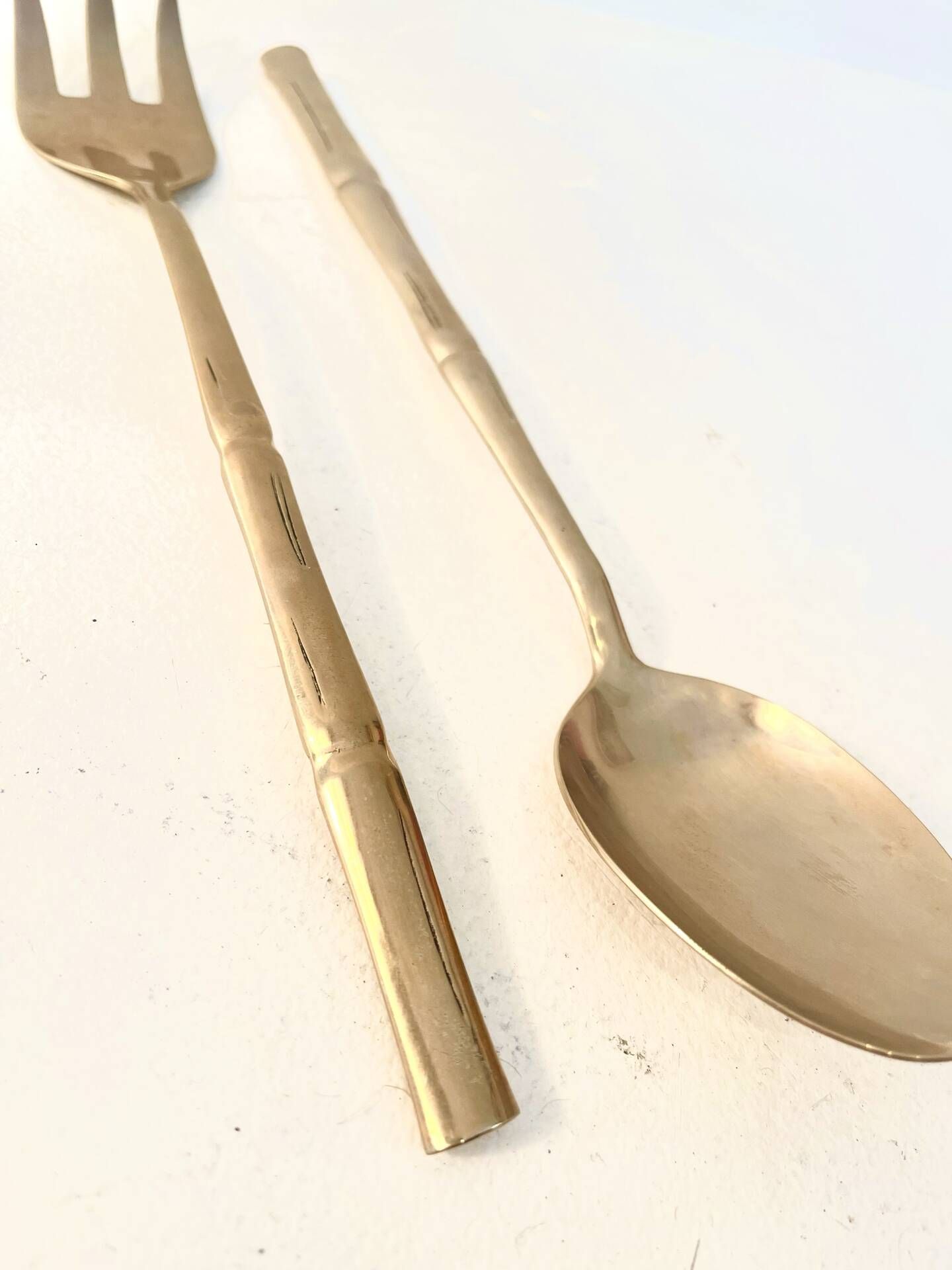 Vintage service cover, gilded bamboo, Hollywood Regency - circa 197.