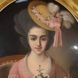 Important Pastel “The Girl with the Canary”, 19th century French school