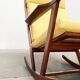 Mid-century Danish rocking chair set with footrest by Poul Volther for Frem Røjle, 1960s.