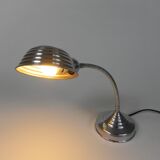 Aluminum vintage desk lamp with bending rod, 1950s