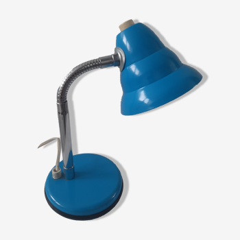 Vintage blue metal table lamp