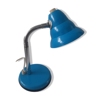 Vintage blue metal table lamp