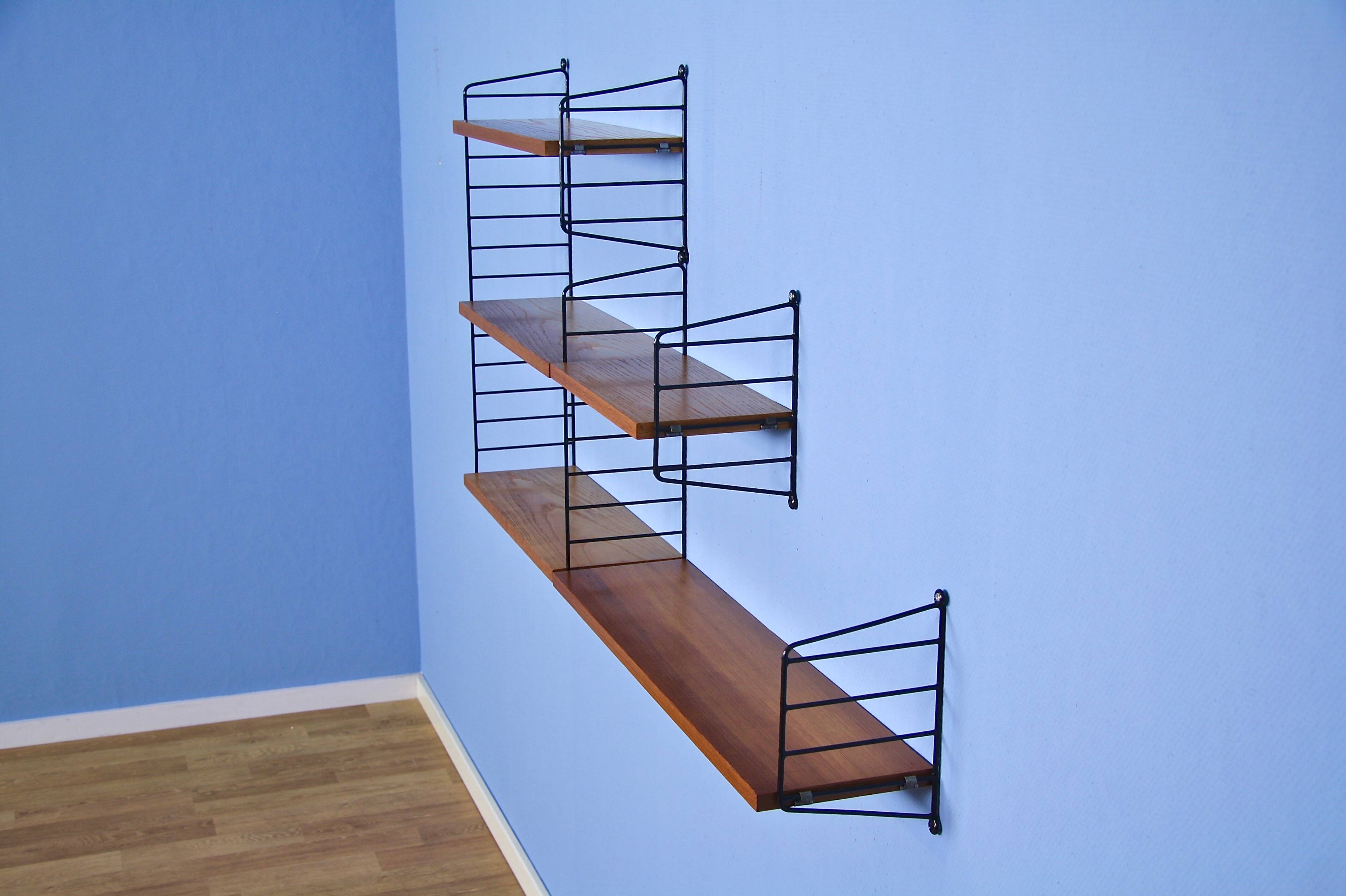 Vintage Danish beech shelf by Nisse Strinning for String, 1960s.