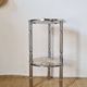 Marble and chrome side table, Italy 1970s