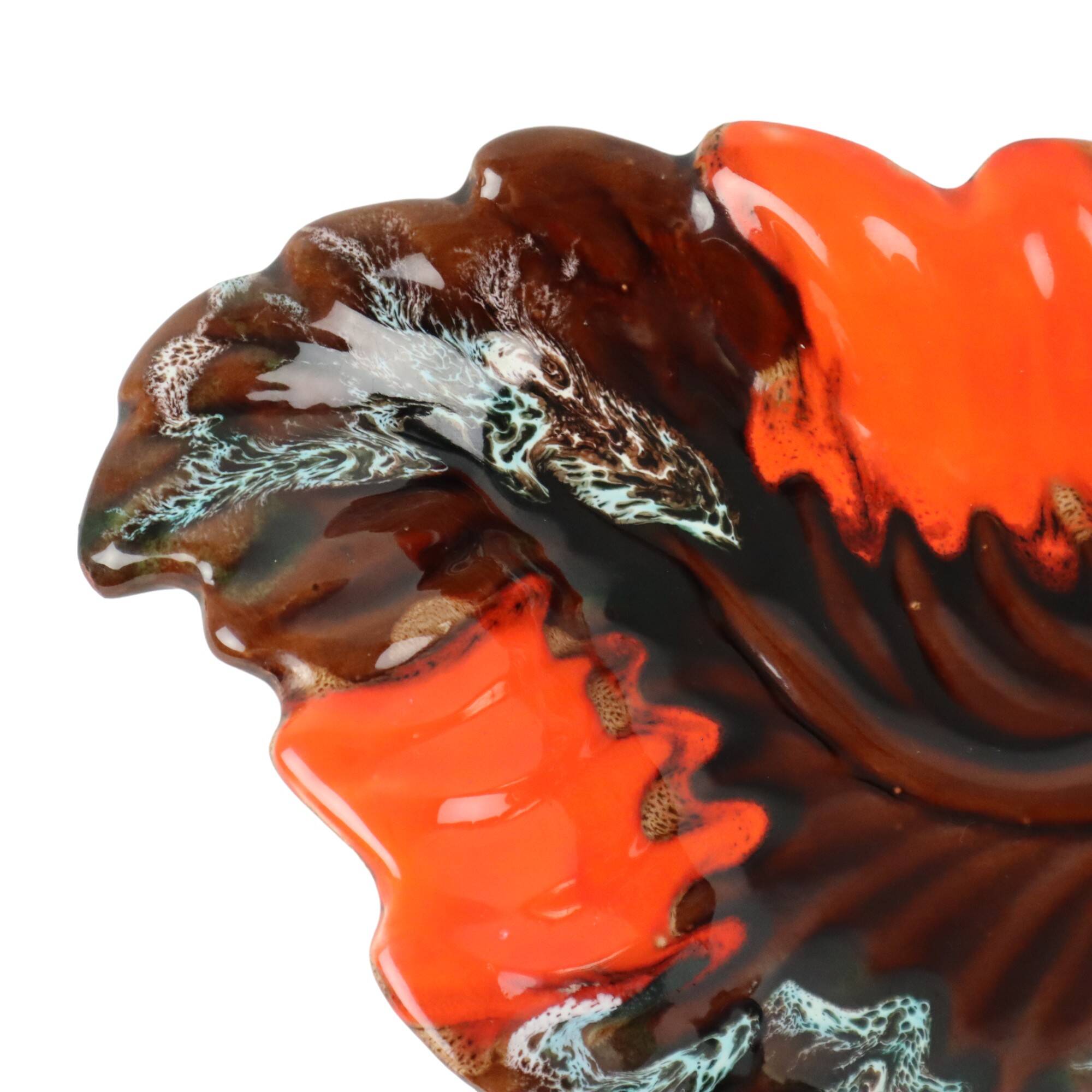 Vintage Fruit Bowl in the Shape of a Leaf Vallauris France