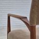 1960s, Danish chair, solid teak wood, furniture velour.