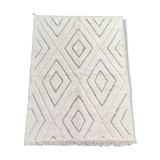 Tapis berbère losanges blancs et noirs 165x250cm