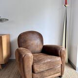 Suede club chair