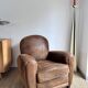 Suede club chair